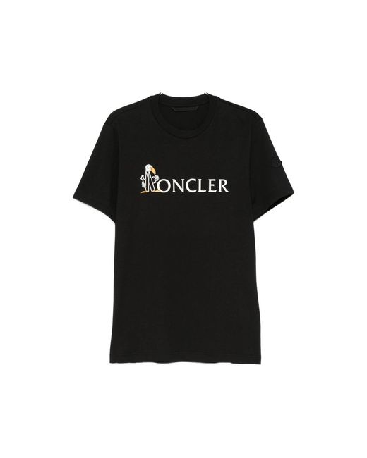 Moncler Black T-Shirts And Vests for men