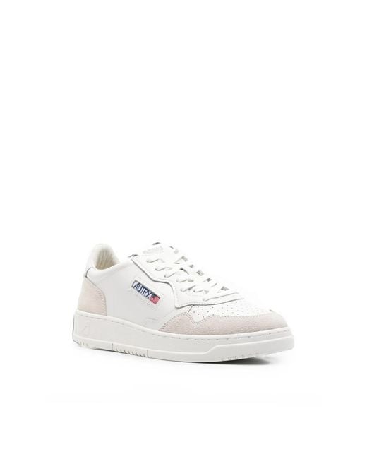 Autry White Medalist Perforated Sneakers for men