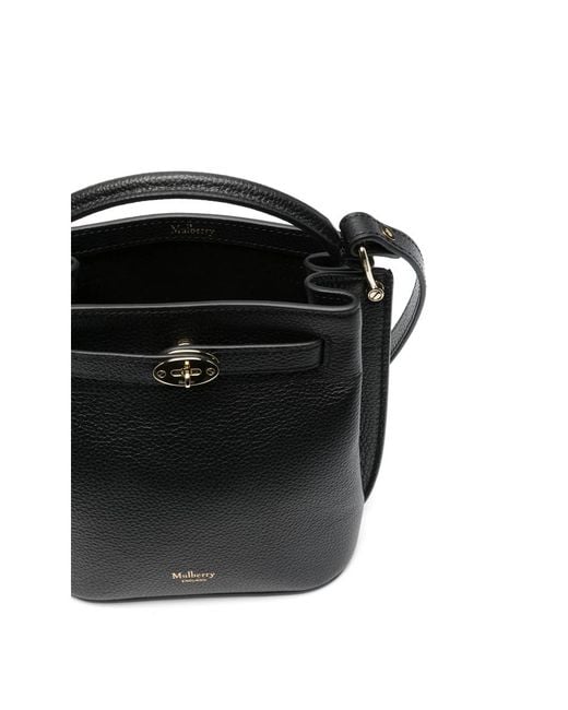 Mulberry Black Mini Islington Bucket Bag