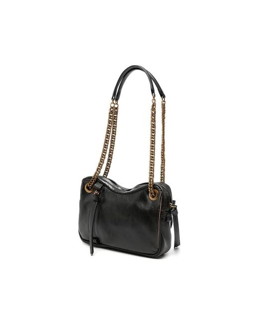 Vivienne Westwood Black Medium Dolce Orb-Plaque Chain-Strap Tote Bag