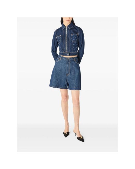 MARINE SERRE Blue Shorts