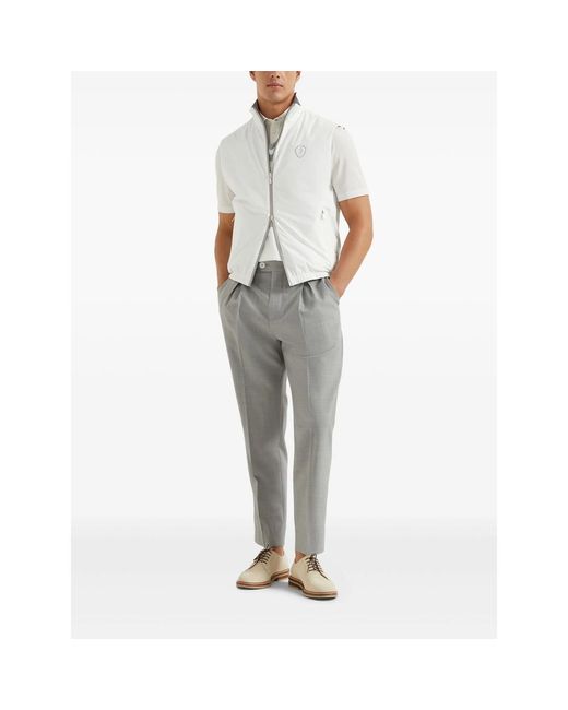 Brunello Cucinelli White Polo Shirts for men