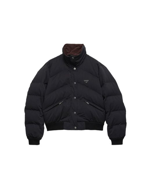 Prada Blue Quilted Down Jacket