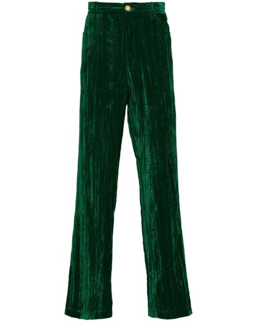 Séfr Green Maceo Straight-Leg Trousers for men