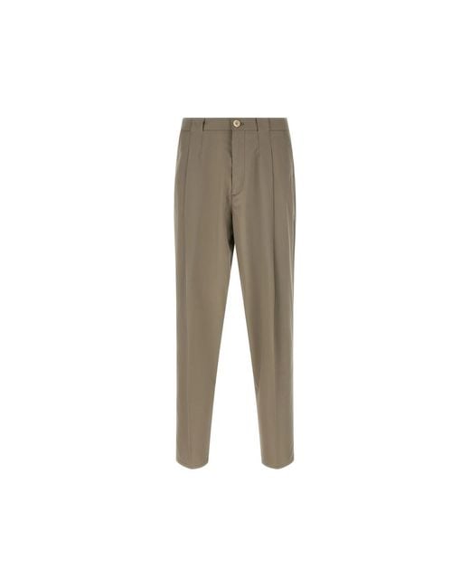 Brunello Cucinelli Natural Straight Trousers for men