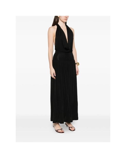 AYA MUSE Black Halterneck Maxi Dress