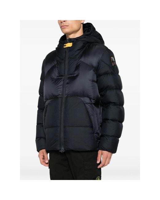 Parajumpers Blue Notigi Quilted Hooded Jacket for men