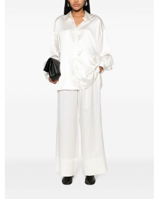 ARMARIUM White Kay Silk Pyjama Pants