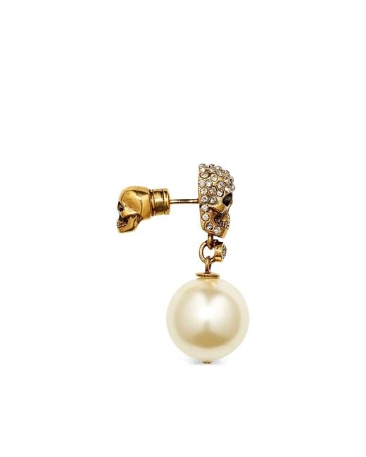 McQueen Metallic Skull Earrings
