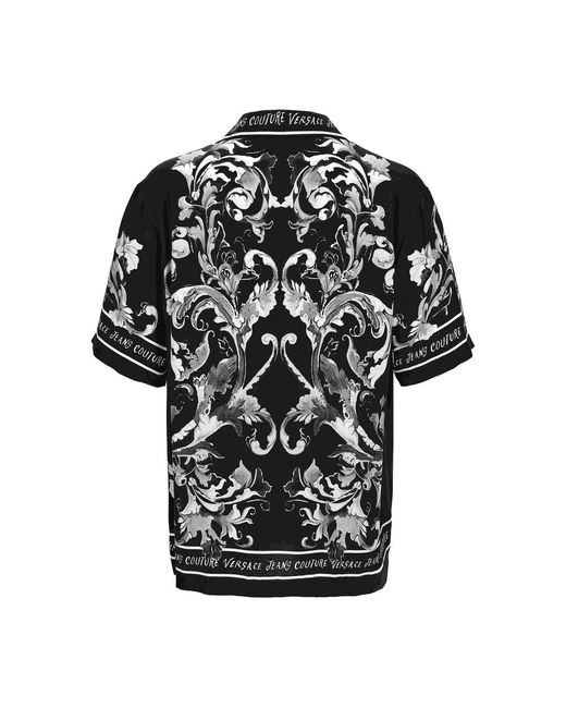 Versace Jeans Couture Black Baroque-Print Shirt for men