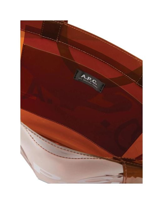 A.P.C. Red "Lou" Tote Bag