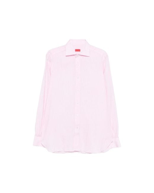 Isaia Pink Shirts for men