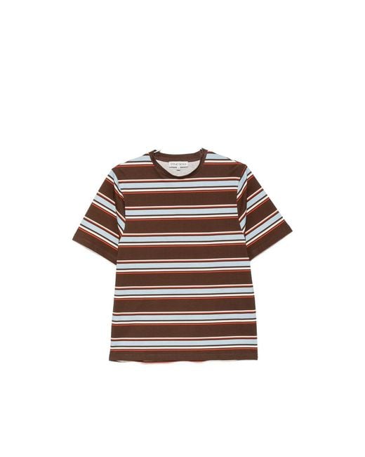 Stine Goya Brown Striped Short-Sleeve T-Shirt