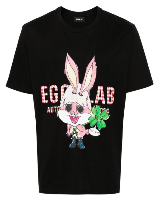 Egonlab Black Lapinou T-Shirt for men