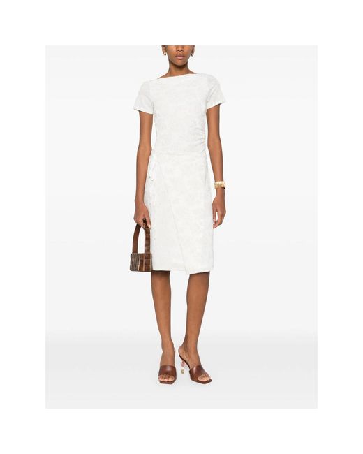 Sir White Blanca Wrap Midi Skirt