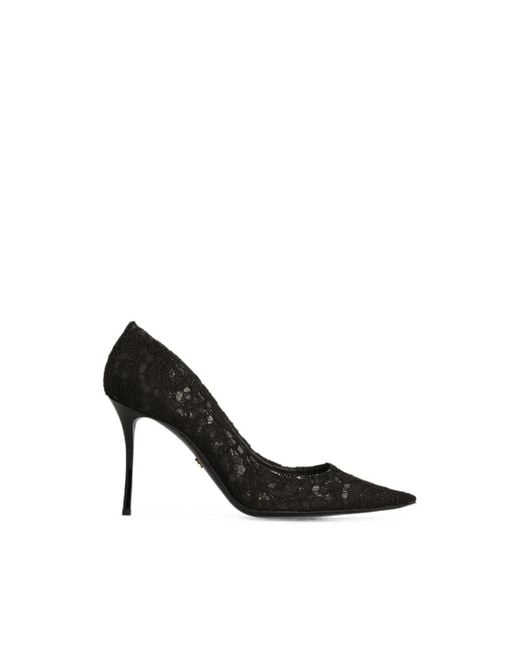 Dolce & Gabbana Black Lace Pumps