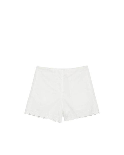 Low Classic White Embroidered Shorts