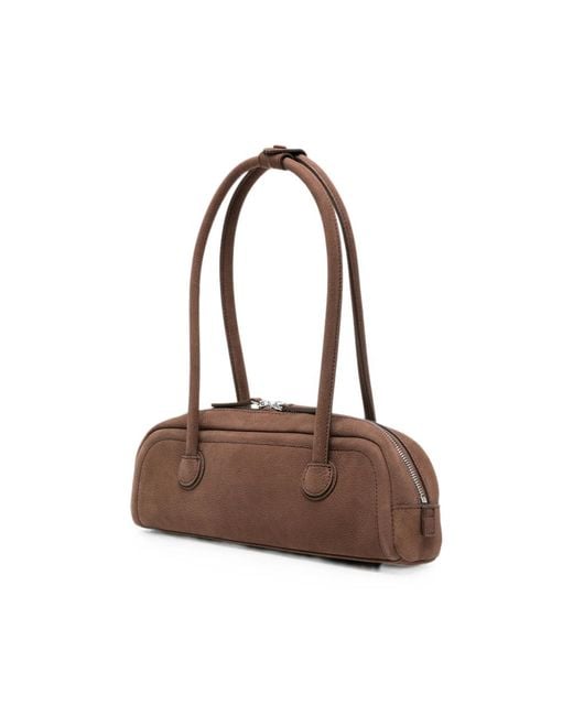 MARGE SHERWOOD Brown Logo-Embossed Leather Tote Bag