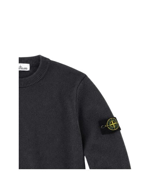 Stone Island Blue 5100072 Lambswool Sweater for men