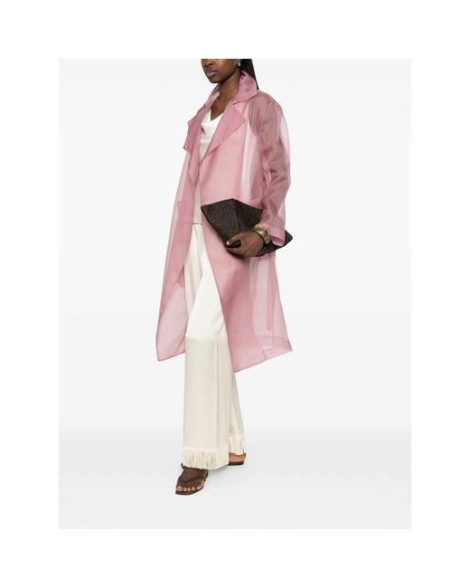 Antonelli Pink Valmorea Belted Coat
