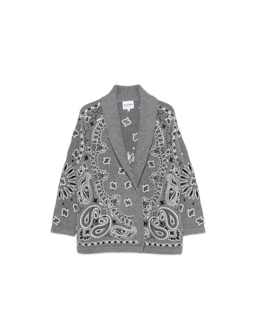 Kujten Gray Cody Bandana Bico Cardigan