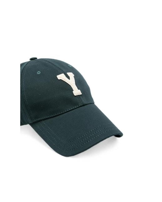 Saint Laurent Blue Logo-Patch Baseball Cap for men