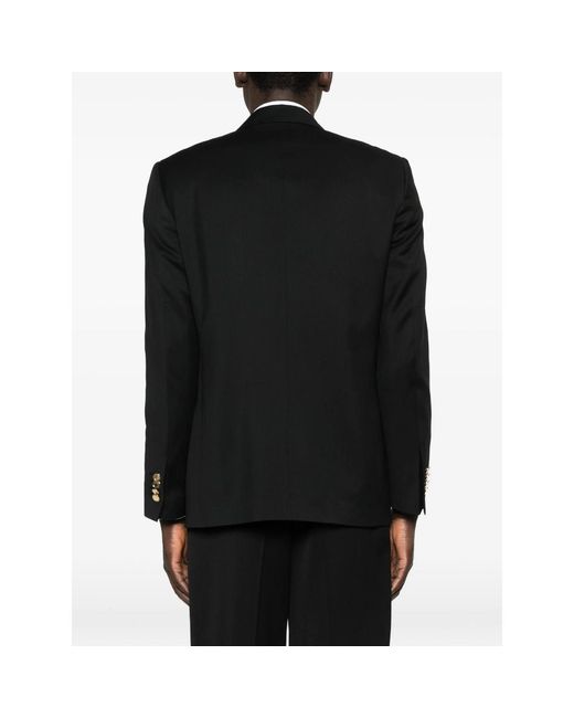 Lardini Black Double-Breasted Blazer for men