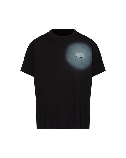 MM6 by Maison Margiela Black Spray Print T-Shirt for men