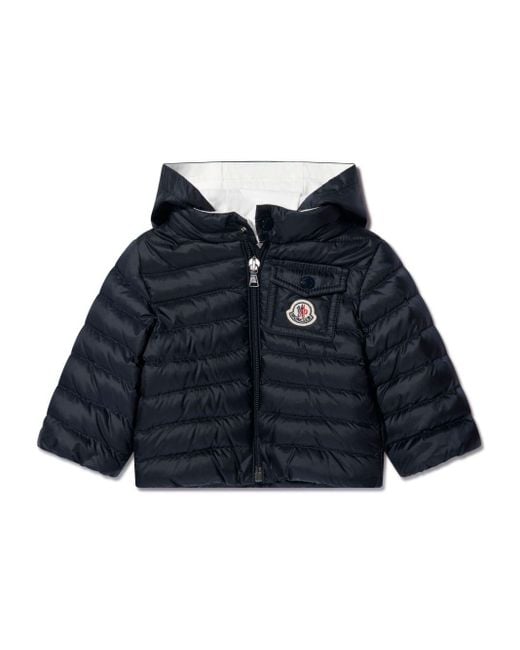 Moncler Padded Hooded Jacket in Blue | Lyst UK