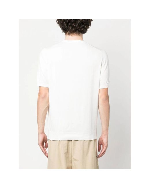 Fileria White Short-Sleeved Cotton Jumper for men