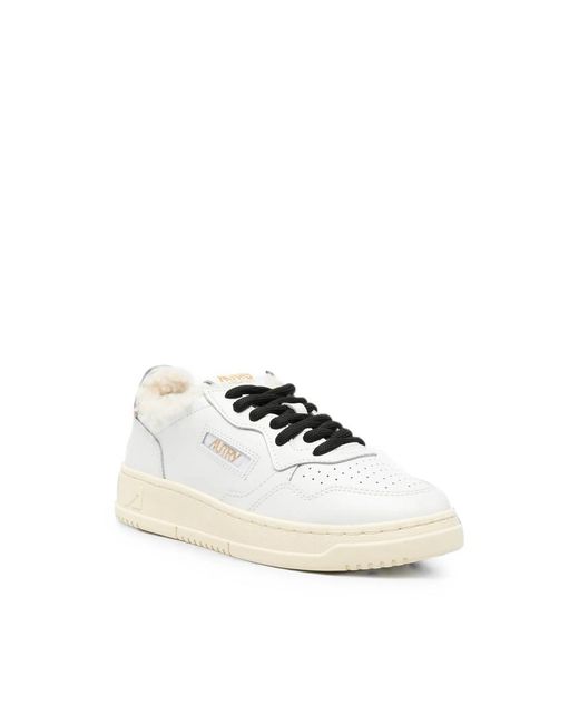 Autry White Medalist Leopard-Print Sneakers