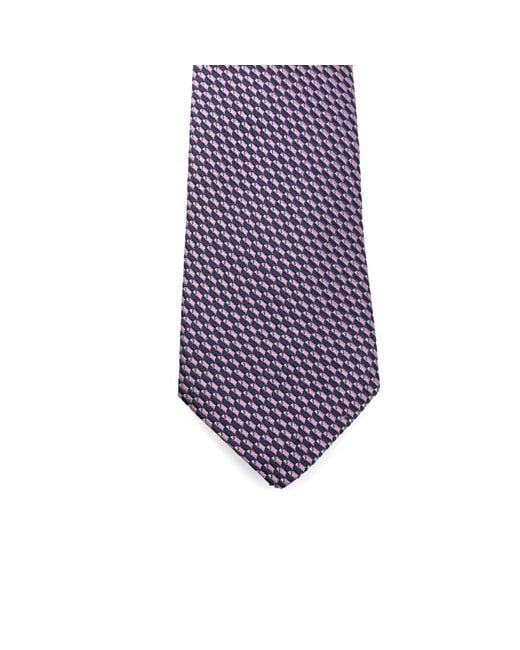 Canali Purple Geometric-Pattern Tie for men