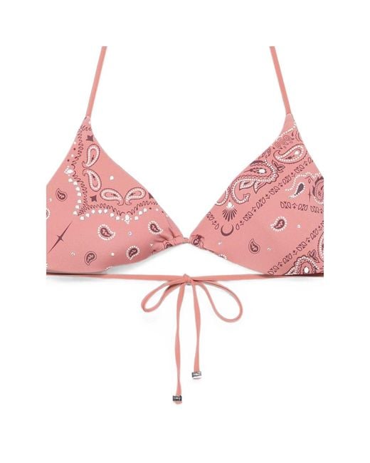 VENUJA Pink Paisley-Print Crystal-Embellished Bikini