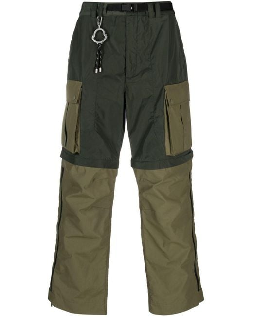 Moncler Genius Green Detachable-Legs Cargo Trousers for men