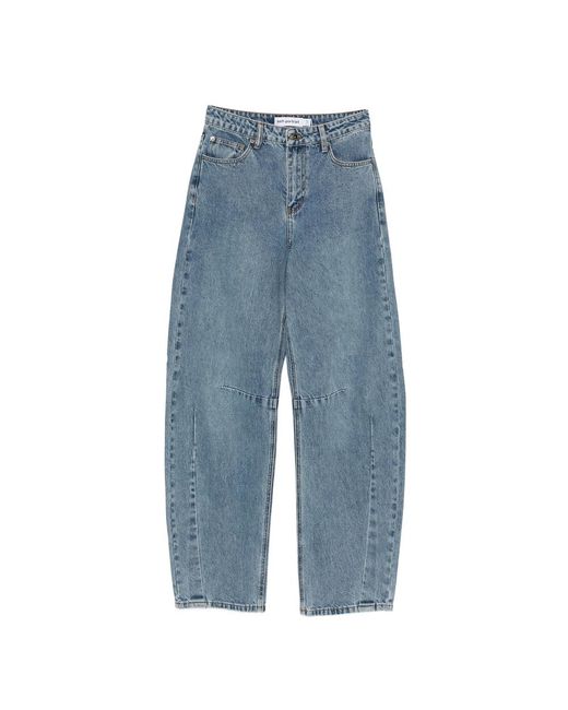 Self-Portrait Blue Loose-Fit Jeans