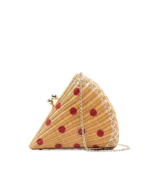 Serpui Natural Pizza Clutch Bag