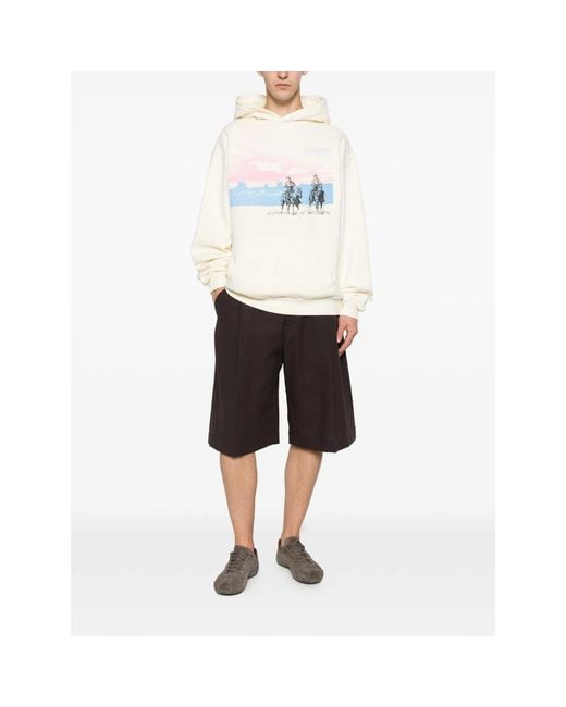 One Of These Days White Graphic-Print Hoodie for men