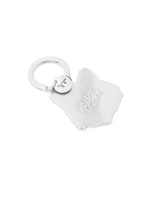 Maison Kitsuné White Fox-head Key Ring
