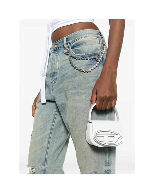 DIESEL White 1Dr Xs-Iconic Mini Bag With D Logo Plaque