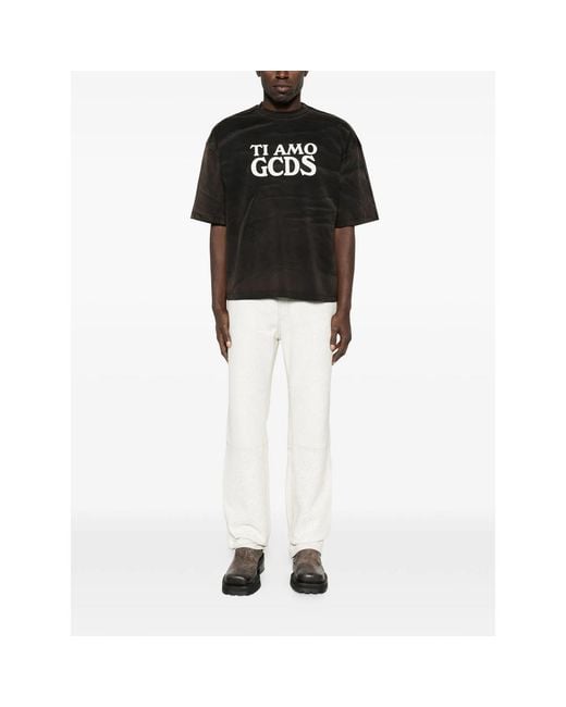Cole Buxton White Cracked-Finish Trousers for men
