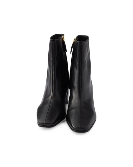 Prada Black Leather Booties