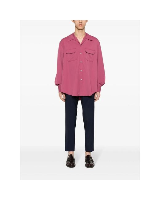 Rota Blue Pressed-Crease Trousers for men