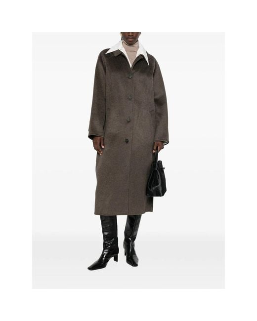 The Dynamis Studio Brown Single-Breasted Wool-Blend Coat