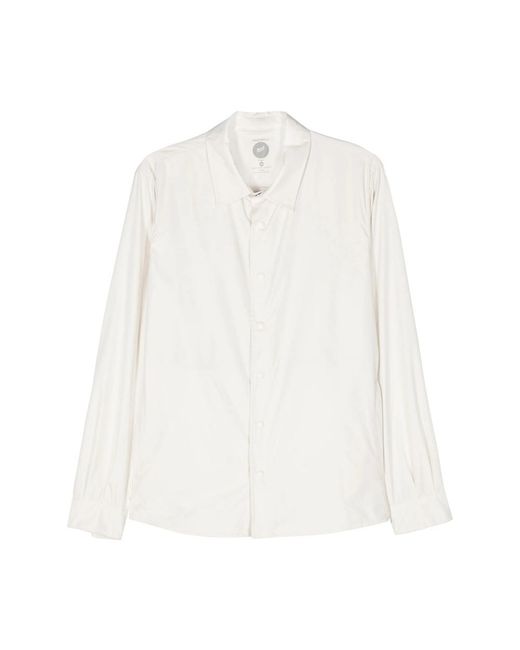 Mazzarelli White Long-Sleeve Shirt Jacket for men
