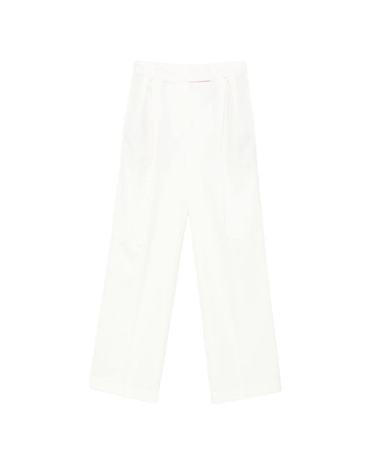 Rohe White Pleated Trousers