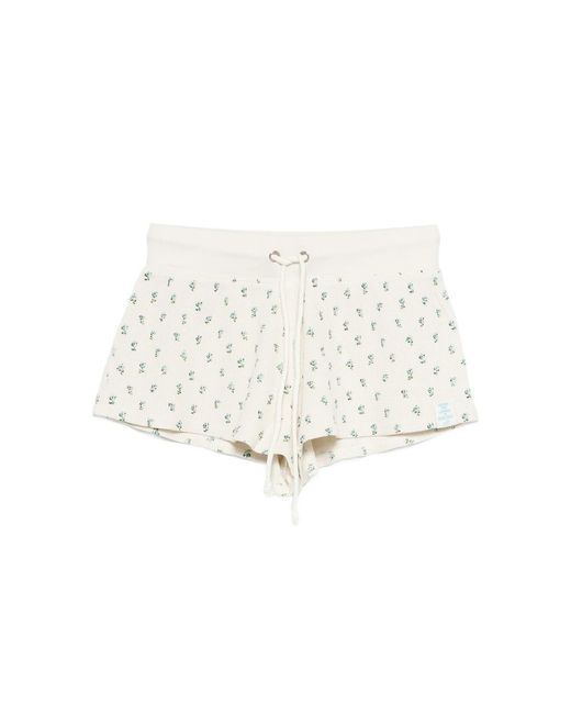 Frankie's Bikinis White Noah Thermal Floral-Print Shorts