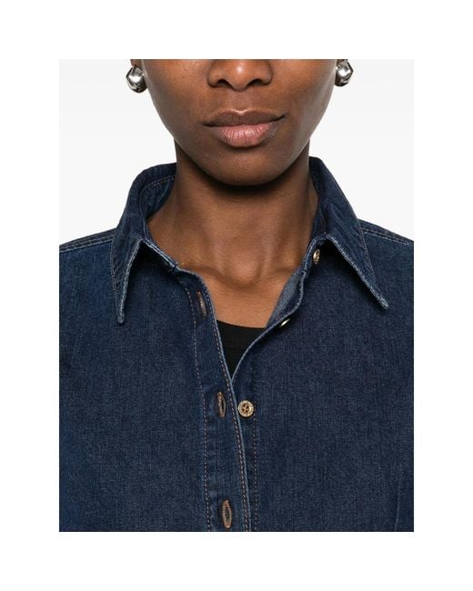 7 For All Mankind Blue Button Shirt