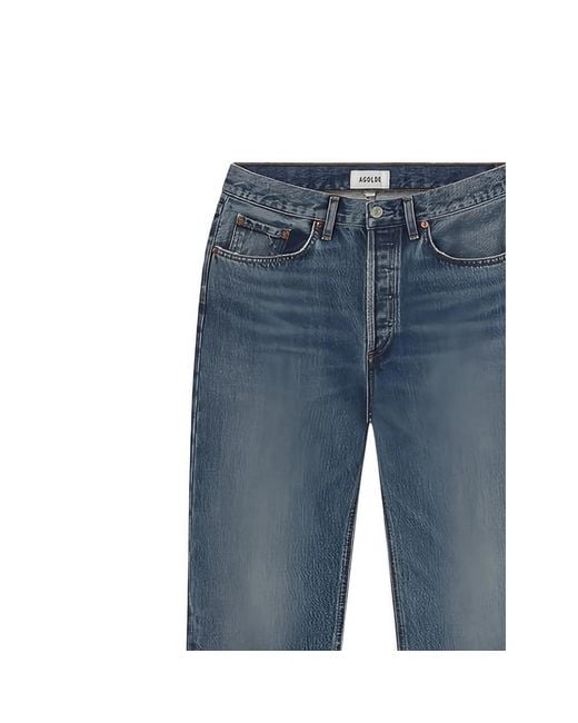 Agolde Blue Lana Straight-Leg Jeans