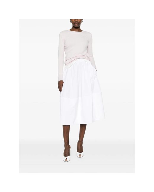 Co. White Round-Neck Sweater
