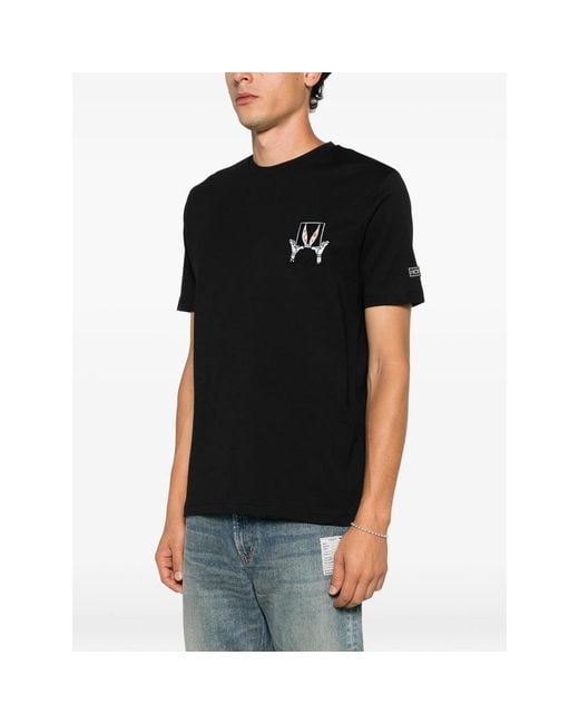 Iceberg Black Looney Tunes Embroidered T-Shirt for men